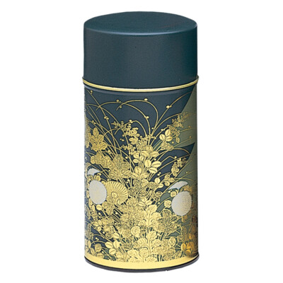 Bush clover steel tea caddy can - 2 color - for tea leaf