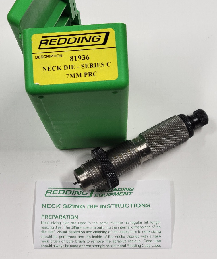 81936 REDDING BOTTLENECK NECK SIZING DIE - 7MM PRC - BRAND NEW