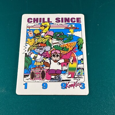 VTG Konkay Sticker Chill Since 1993 Surfboard Sticker Decal | eBay