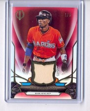 DEE GORDON 2016 TOPPS TRIBUTE RED PARALLEL BAT CARD #1/5 MARLINS