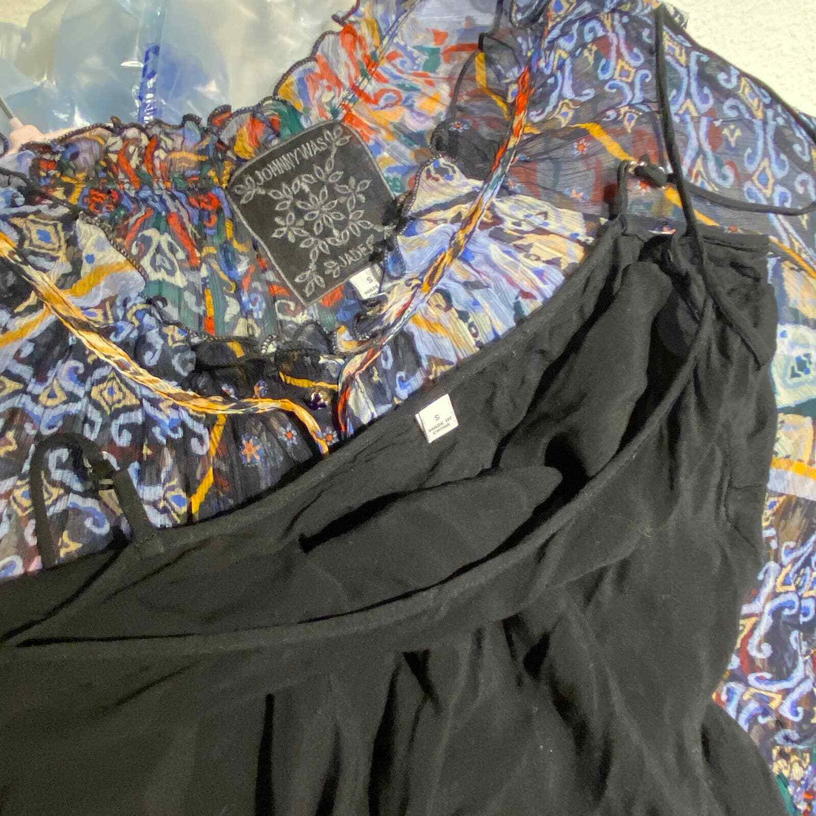 Johnny Was silk multicolor Mini Patchwork Bell Sl… - image 7