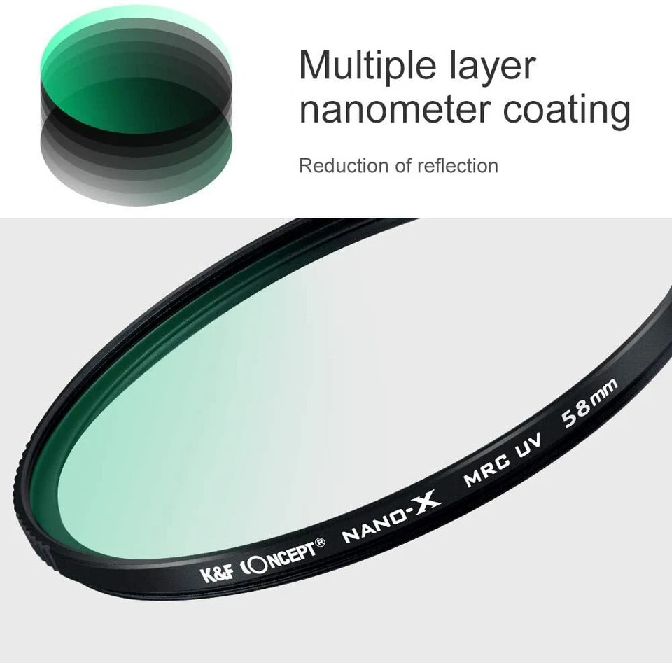 K&F Concept HD MC UV Protection Filter Multi-Layer Nano Coating for Camera Lens - Image 2 of 4