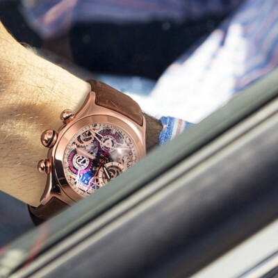 Reef Tiger Men Chronograph Watch Quartz Wristwatch Bubble Reef Tiger Men Chronograph Watch Quartz Wristwatch Bubble