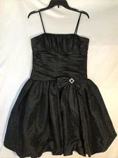 Aspeed Design Formal Dress/Size M/NWT/Spaghetti Strap/Zip Back/Black/Bow w Stone