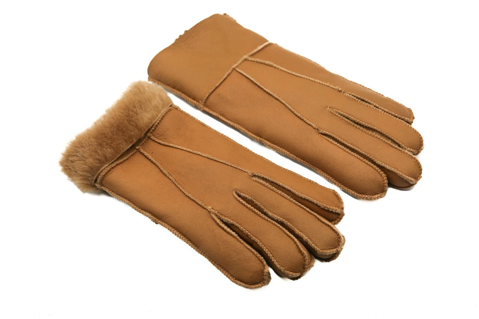 Men 100% Shearling Sheepskin Fit Gloves Available in Suede and Leather Finishing