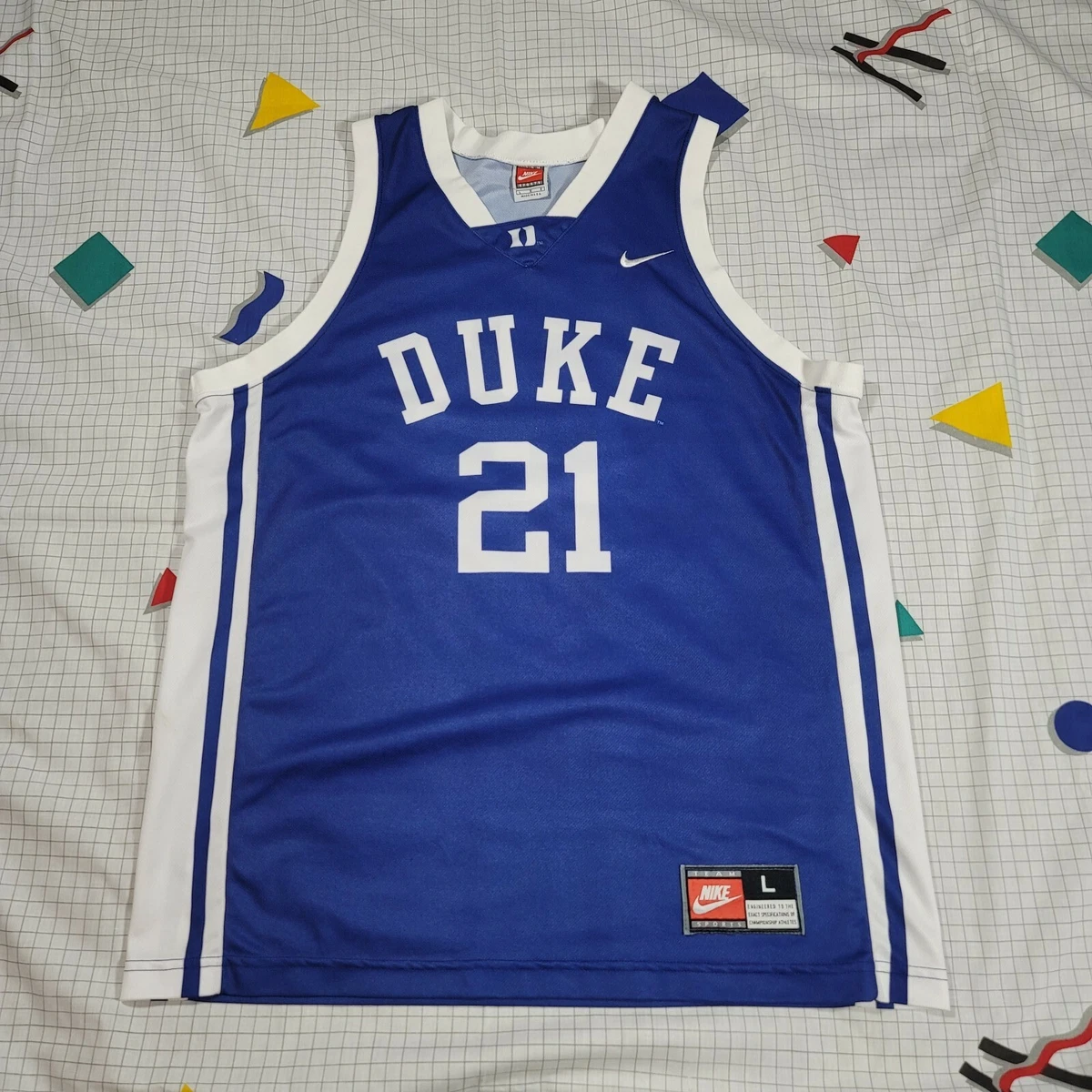 Nike Duke Blue Devils Replica Basketball Jersey - #21 - White