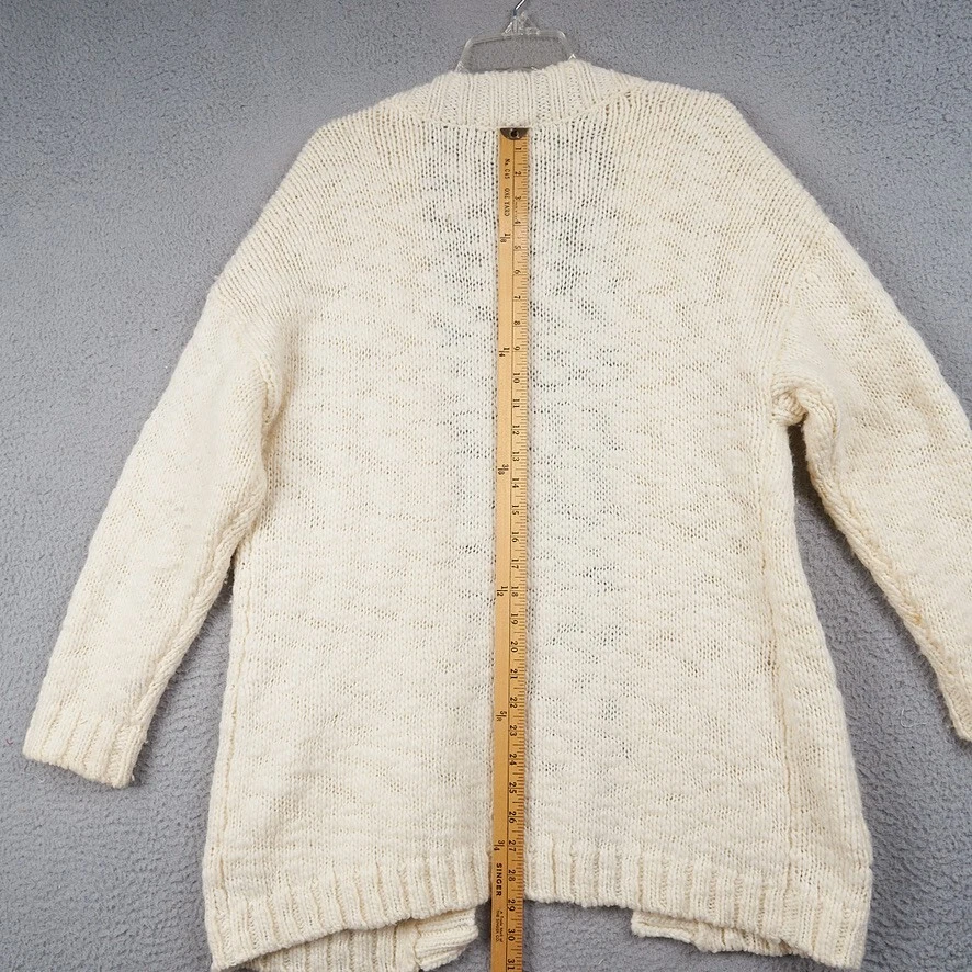 Cárdigan Sanctuary para mujer XS marfil grueso tejido mezcla de lana de gran tamaño Foto 4 de 4