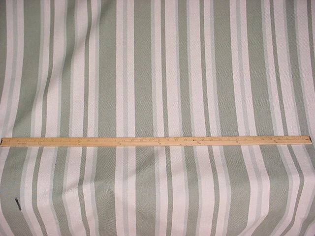 4-3/8Y Fabricut 58524 Tivoli Sage French Mill Stripe Linen Upholstery Fabric - Image 2 of 4