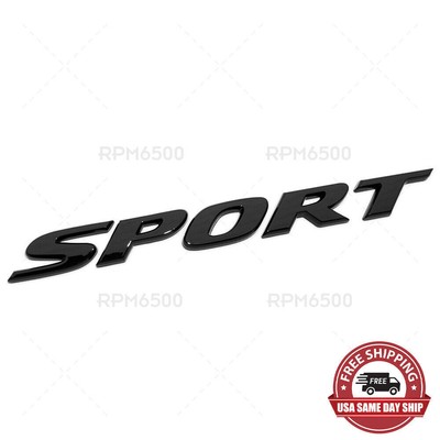 SPORT Letter 3D Black Badge Emblem Sticker Decal Kit for Honda multiple models
