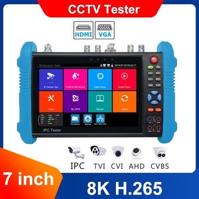 8K CCTV IPC Tester IPC9800 7''  8MP AHD CVI TVI H.265 IP Camera Tester Wifi