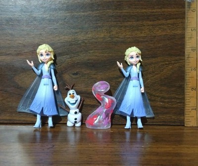 Disney's Frozen 4pc Lot By Hasbro (2018) Elsa (2), Olaf, And Accessory