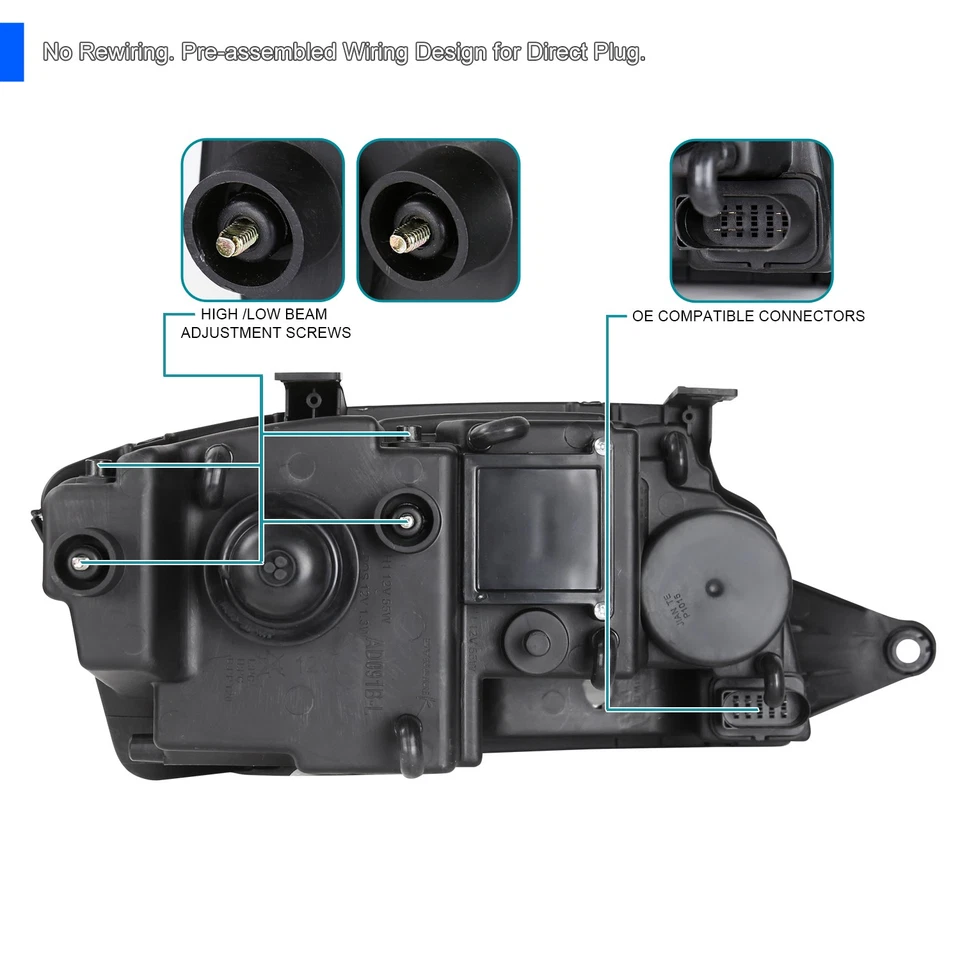 Black Smoke Fit 1999-2006 Audi TT LED Tube Projector Headlights Head Lamps Pair Foto 4 de 4