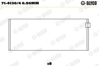 Pleuellager Glyco 71-4130/4 0.50Mm FüR Lancia Peugeot A97 Renault Fiat Opel 131