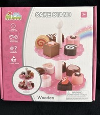 Wooden Dessert Cake Stand for Little Boys  Girls Toys, Pretend Play
