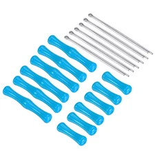 Archery Bowstring Finger Saver 2/1.2 Inch, 6 Pack Silicone Finger Guard, Blue