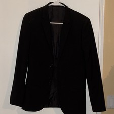 H&M Mens Skinny Fit Black Single-Breasted 2-B...