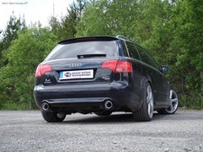 Fox Edelstahl Duplex Sportauspuff Audi A4 B7 Typ 8E Limousine/Avant 1.8T 1x90mm