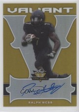 2018 Leaf Valiant Yellow 3/10 Ralph Webb #BA-RW1 Auto n1u
