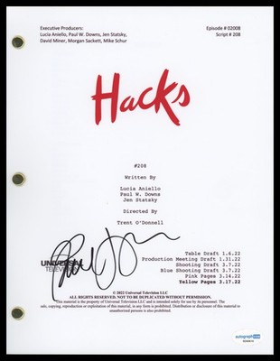 Paul W. Downs ''Hacks'' AUTOGRAPH Signed 'The One, The Only' Episode Script ACOA