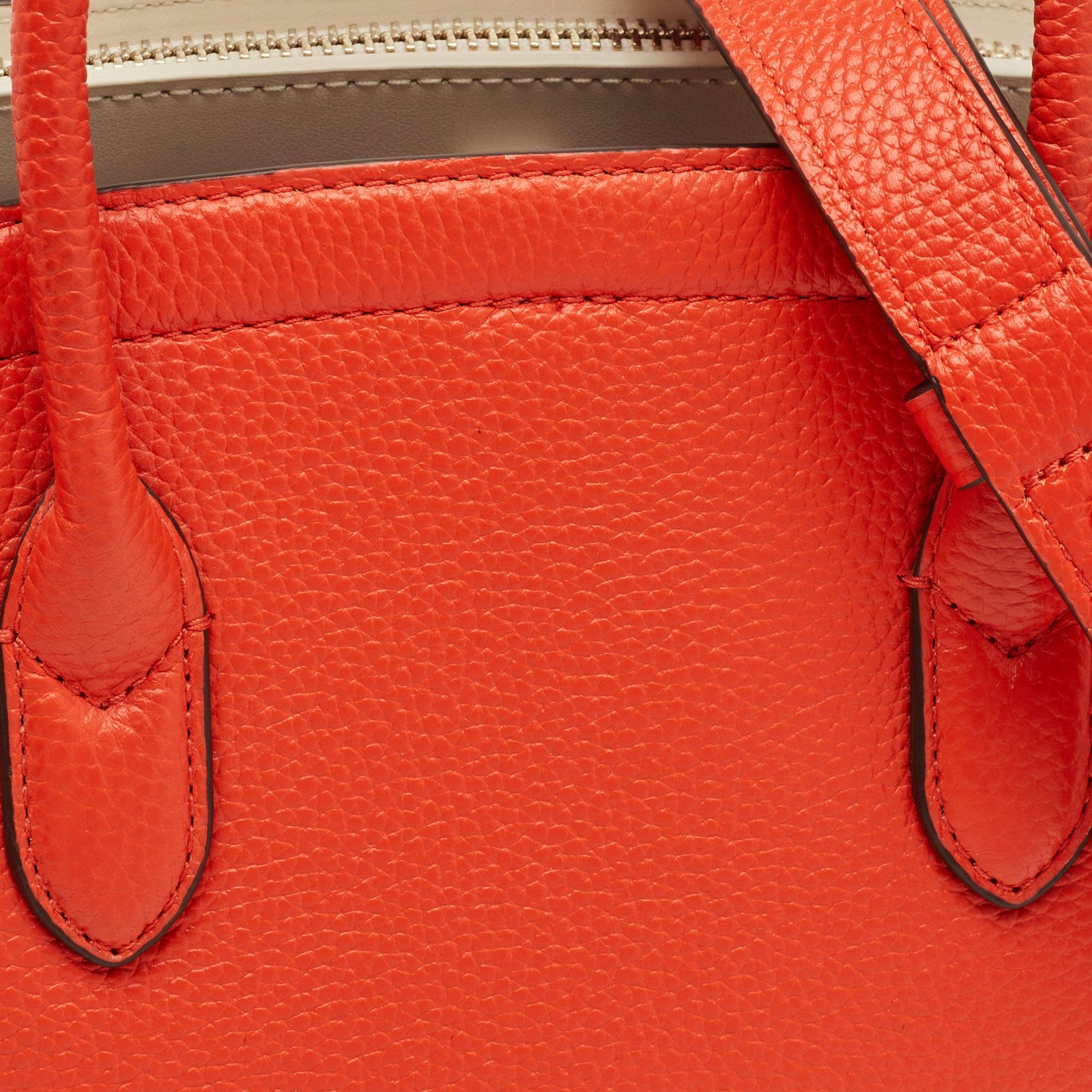Kate Spade Knott Orange Leather Satchel thumbnail 6