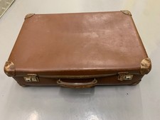 Vintage Brown Leather Suitcase