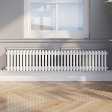 Traditional Colosseum Horizontal Triple Bar Column Radiator 300x1460mm White