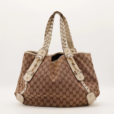 Gucci Tasche Tote Pelham Shopper Canvas Monogrammiert Beige Vintage Original