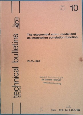 The exponential storm model and its interstation correlation function; Technical