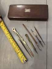 Antique Draughtsman’s Drawing Instrument Set – D. Craig – Mahogany Case