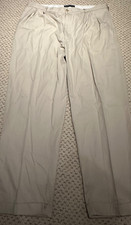 Vintage Polo Ralph Lauren Chino Pants Mens 40x30 90s Khaki Tan PleatedFront