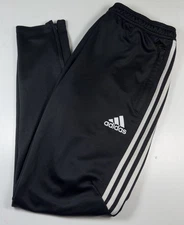 Adidas Climacool Athletic Training Pants Men Black/White Stripe Zip Ankle Size L