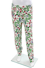 J. Mclaughlin Women's Pull-On Flat Front Straight Leg Pants Floral Size 10