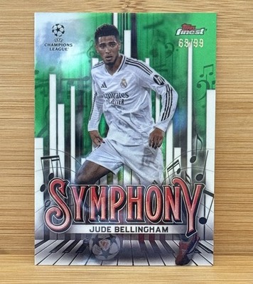JUDE BELLINGHAM 2025-26 FINEST UCL SYMPHONY GREEN #SY-13 /99 REAL