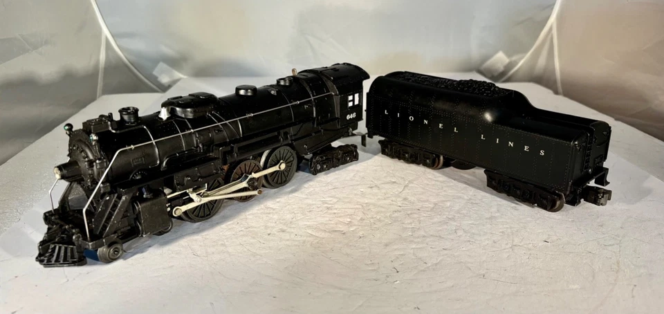 Lionel 646 Loco w/2671WX 12 Wheel Tender, w/ Loco OB. '54-'58 - Image 3 of 4