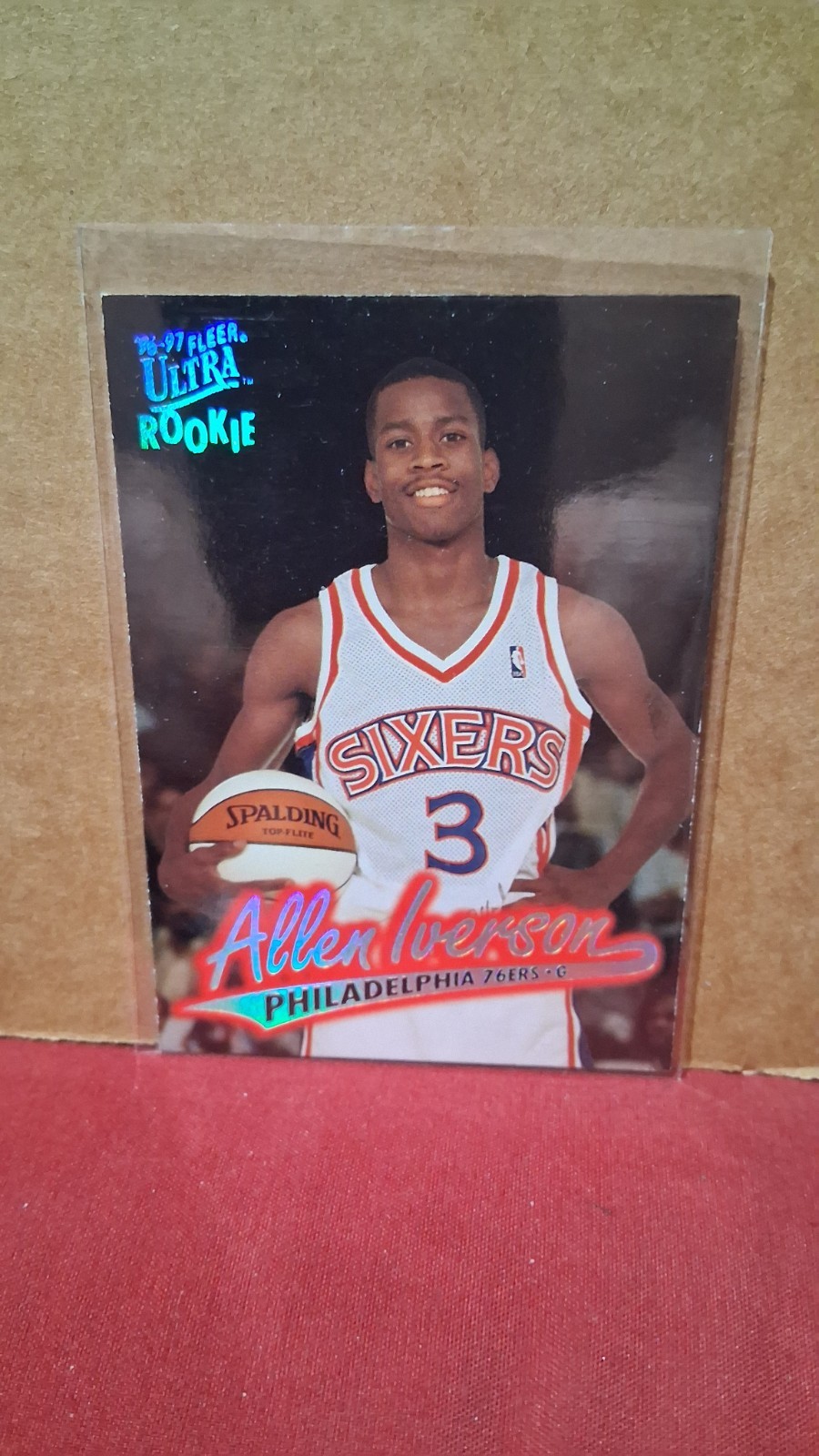 1996-97 Fleer Ultra Allen Iverson #82 (RC) Philadelphia 76ers HOF