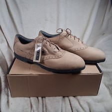 Vintage Nike Golf Air Nubuck Golf Shoes Mens 12 Tan Beige NOS NWT Box Spikes
