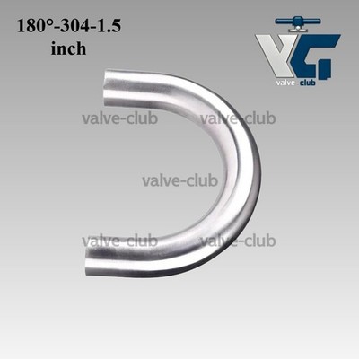 1.5'' Weld OD Stainless Steel 304 Sanitary 180 Degree Elbow Pipe Fitting U-Tube 