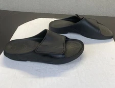 OOFOS OOahh Sport Flex Size M14/W16-47 Black Slide Recovery Sandals Lightweight