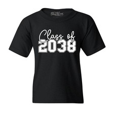 Class of 2038 White Youth's T-Shirt Kindergarten Graduation Children Shirts