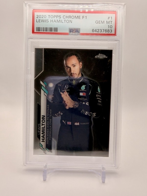 2020 Topps Chrome F1 Lewis Hamilton Portrait Rookie RC #1 PSA 10