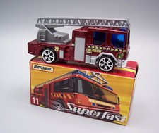 “MATCHBOX” *ROW SUPERFAST* SF-11 DENNIS FIRE ENGINE *RARE METALLIC RED* MIB