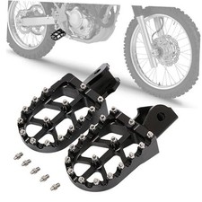 Dirt Bike Foot Pegs,Motorcycle Footpegs Wider Foot Rest Pedal CNC for black