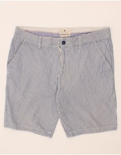 CHAMPION Mens Chino Shorts XL W38 Blue Pinstripe Cotton AQ05