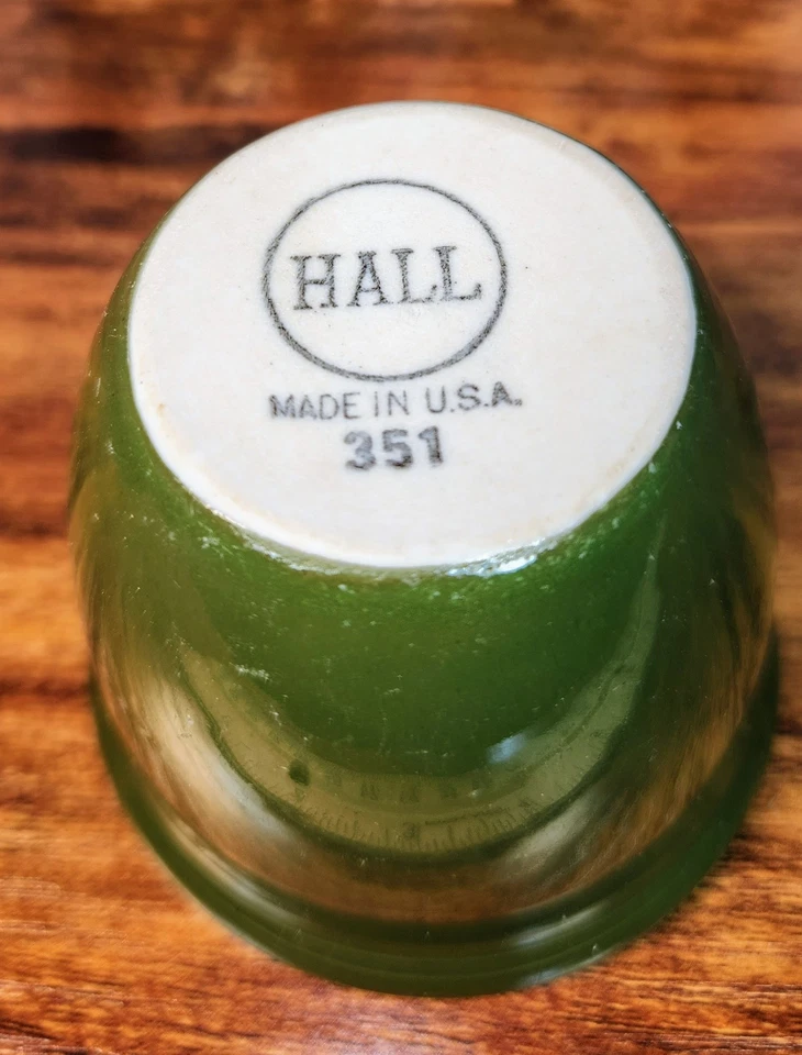 HALL Restaurant Ware - Blanco y Verde - #351 - Ramekin - Huevo Taza - Natillas - 2.5" Foto 4 de 4