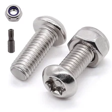 50 Sets M5 X 10Mm Button Torx Head Tamper Proof Security Screws with M5 Locknuts