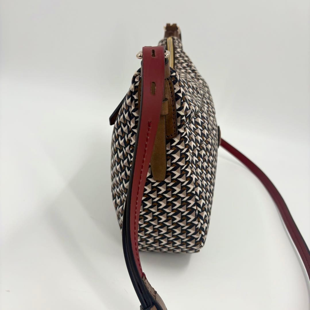 Roberta Pieri Brown Geometric Pattern Shoulder Ba… - image 18