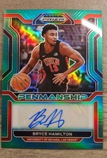 2022-23 Panini Prizm College Penmanship Bryce Hamilton #CP-BHA Green Prizm rc