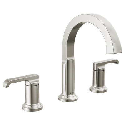 Delta Tetra 2 Handle Widespread Bathroom Faucet Stainless-Certified Refurbished