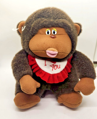 Whistle Monkey 1996  I Love You  Sensor Whistle Monkey Working Valentine's Bear