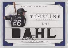 2017 Panini National Treasures Timeline Rookie Materials 32/99 David Dahl 0w7